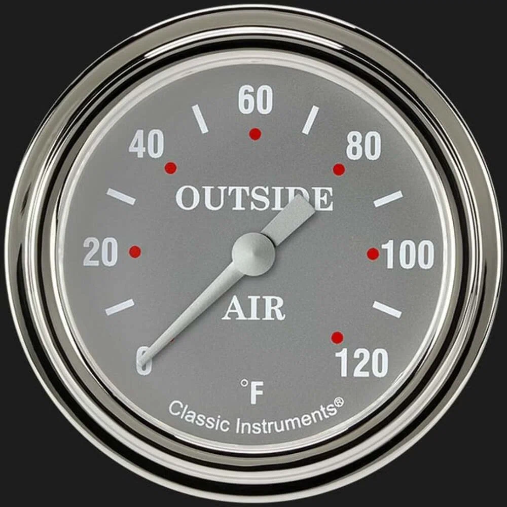 Silver Gray 2 5_8_ Outside Air Temp Gauge SG399SLF
